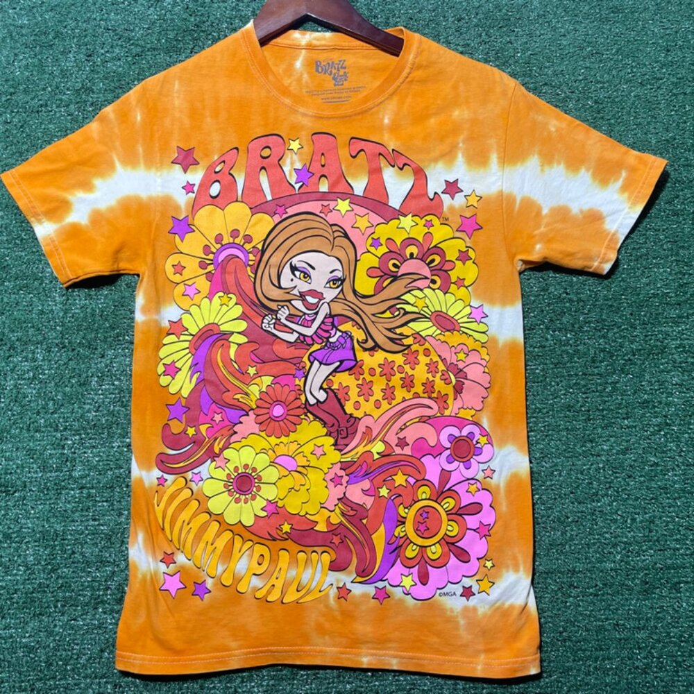 Bratz Jimmy Paul Orange Tie Dye Tee Women’s Size XS